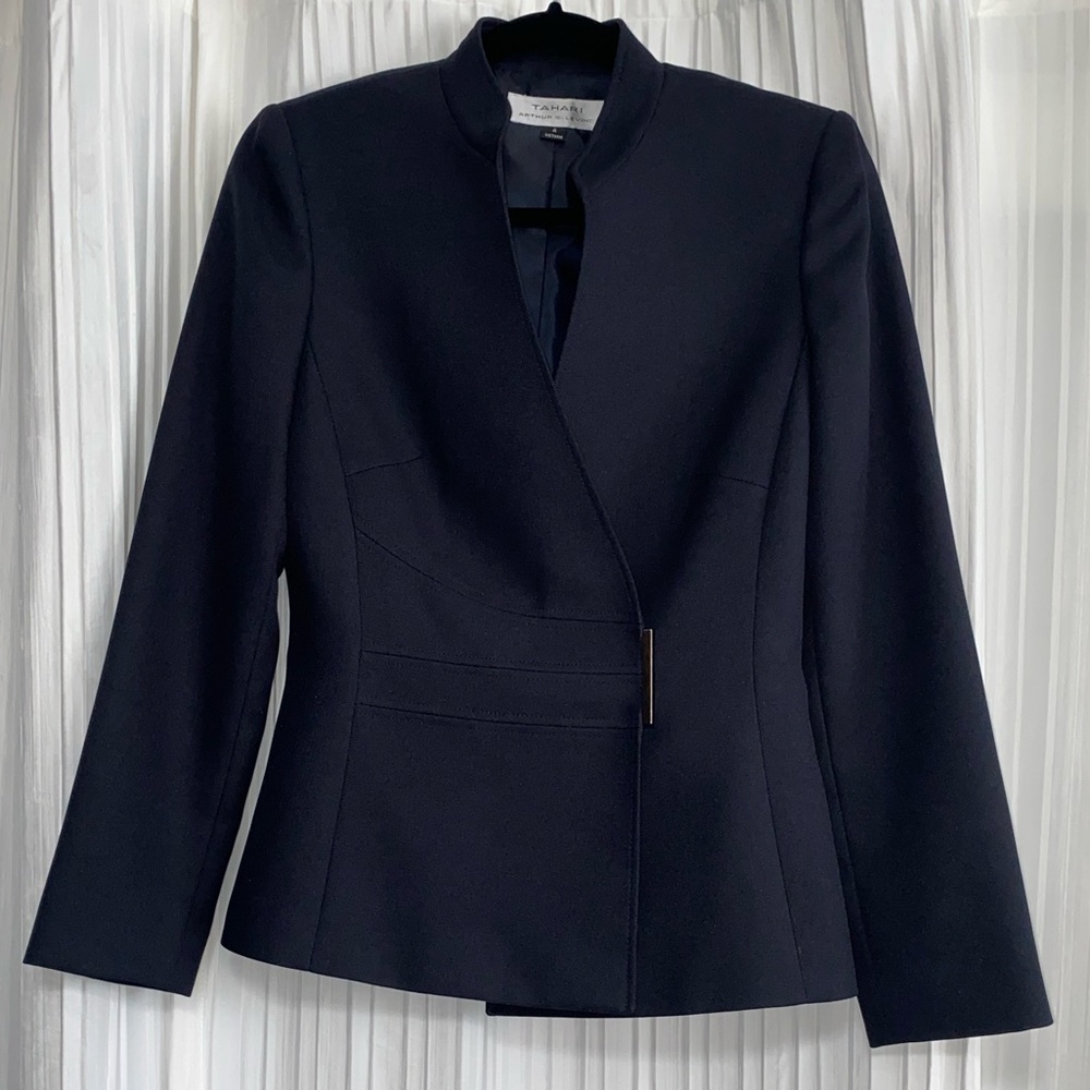 Tahari Arthur S Levine  Navy Blue Women's Blazer